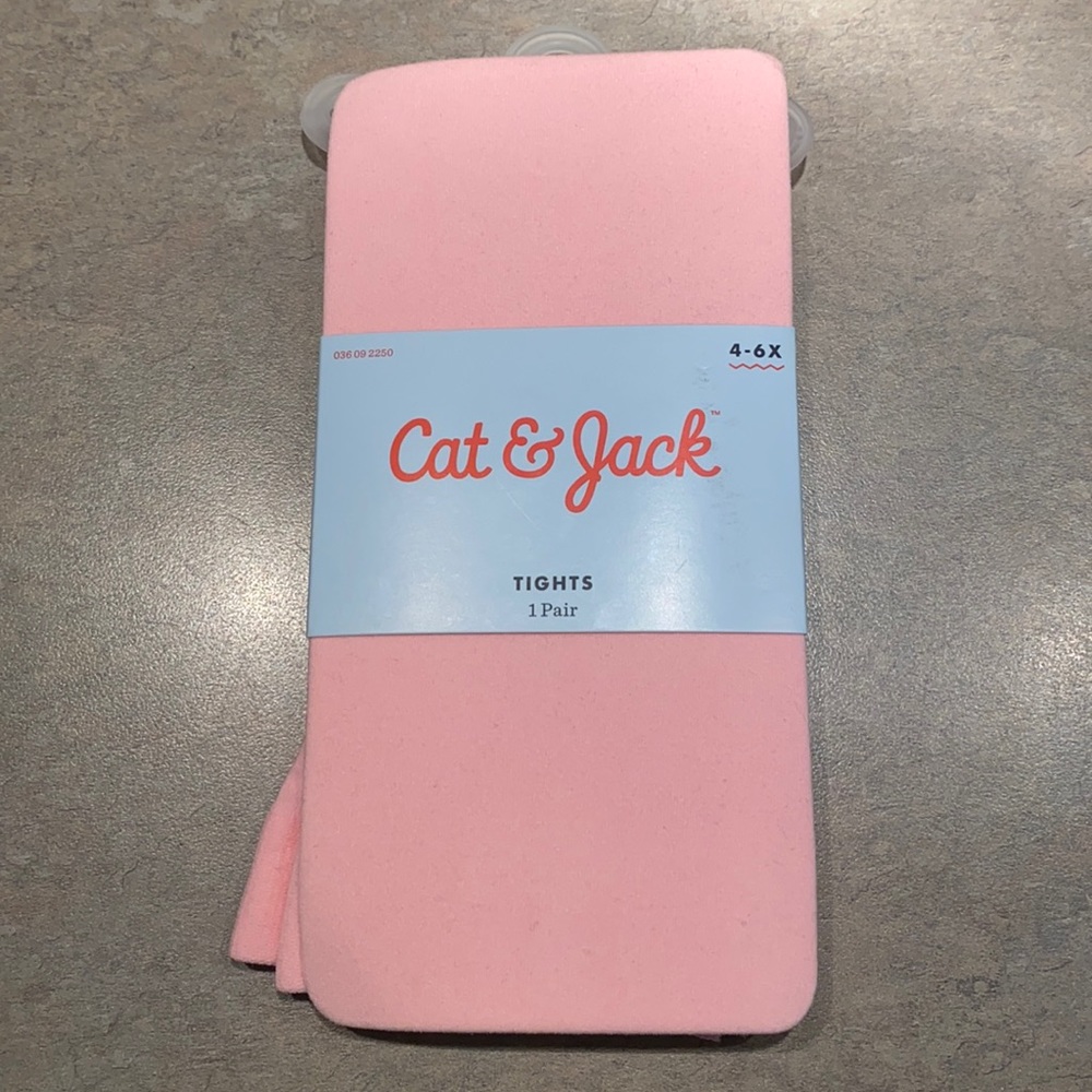 Cat & Jack size 4 - 6X pink tights